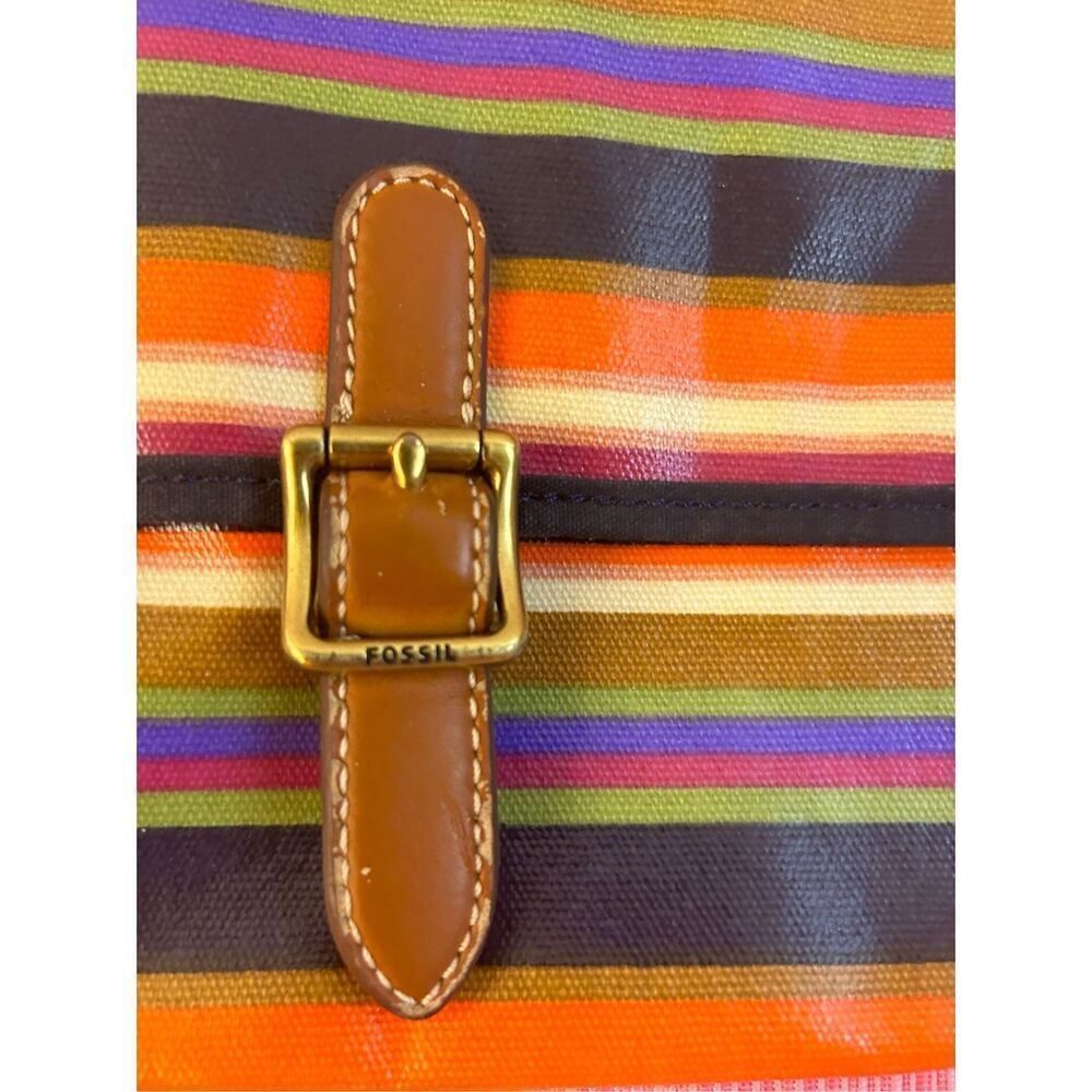 Fossil Striped 9.5x7" Crossbody Adjustable Straps… - image 4